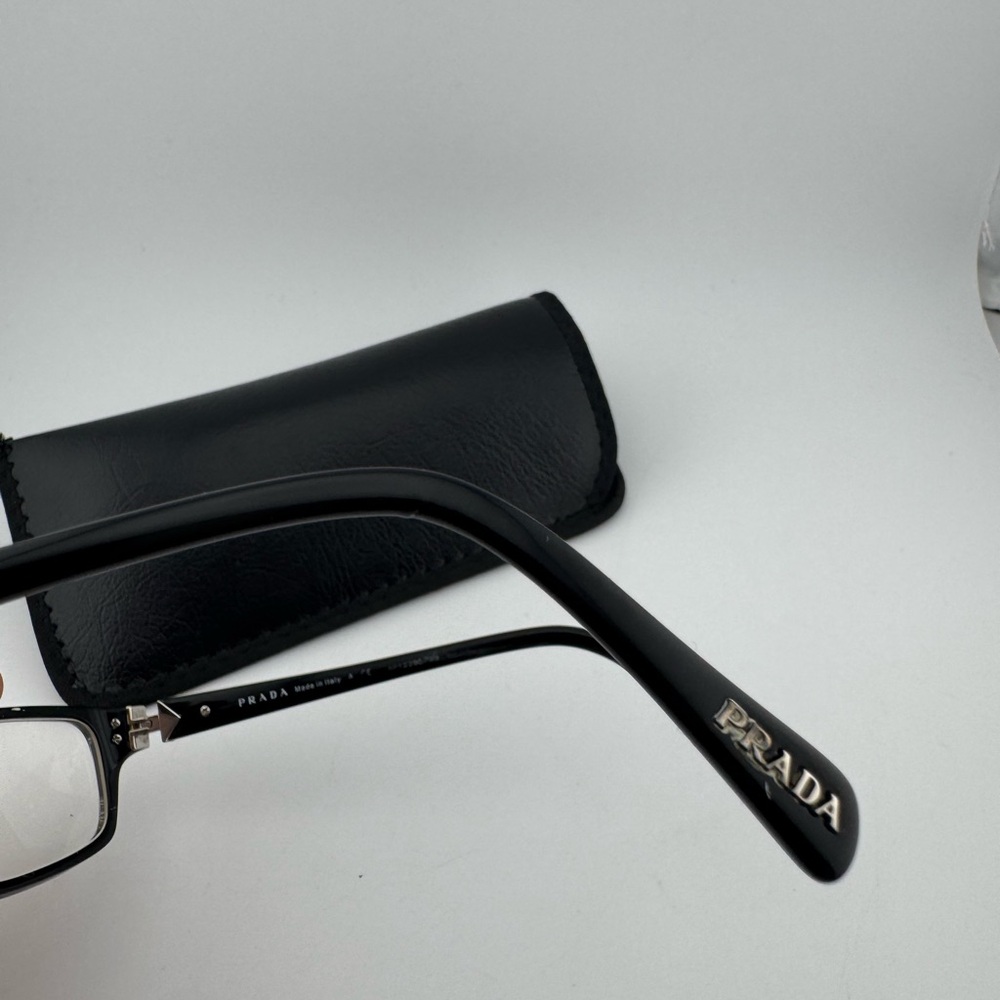 Prada VPR 07N Black Rectangular Glasses with Case Frames Only‎ - Picture 11 of 12